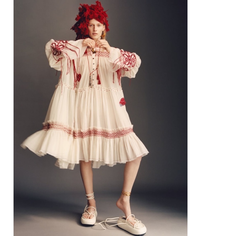 NEW LIMITED EDITION EMBROIDERED ZARA ATELIER DRESS - Picture 4 of 15